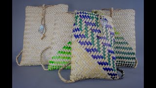 How to make a Pikau Backpack from HarakekeNZ Flax Phormium [upl. by Lune400]