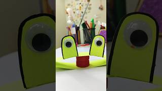 cute frog 🐸 using paper sheet and bottle capkids activity craft video amazingcraft diy shorts [upl. by Aramanta]