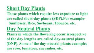 Photoperiodism Video No 445 [upl. by Jaime]