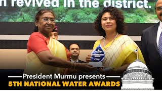 President Droupadi Murmu presents 5th National Water Awards in New Delhi [upl. by Nhoj321]