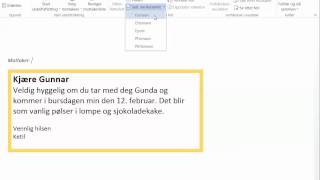 Excel på norsk Flett Epost [upl. by Giffer]