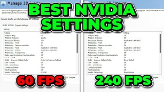 Best NVIDIA Control Panel Settings for Gaming 2024 [upl. by Eurydice]