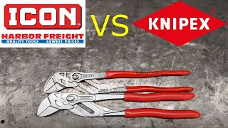 Harbor Freight Icon VS Knipex Pliers Wrench [upl. by Ylim686]