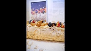 Pavlova Roulade with Plums and Blackberries  Ottolenghi The Baking German [upl. by Nnaed]