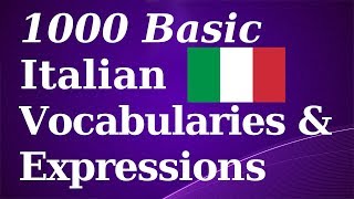 1000 Basic Italian Vocab amp Expressions [upl. by Atirres]