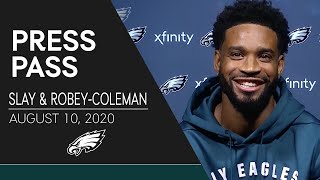 Darius Slay amp Nickell RobeyColeman Discuss the Eagles Secondary amp More  Eagles Press Pass [upl. by Elfont55]