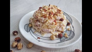 САЛАТ С КОПЧЕНОЙ КУРИНОЙ ГРУДКОЙ И АНАНАСАМИ [upl. by Samoht]