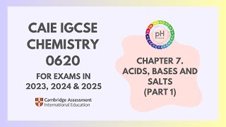 7 Acids Bases and Salts Part 1 13 Cambridge IGCSE Chemistry 0620 for 2023 2024 amp 2025 [upl. by Dixil]