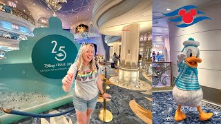 FIRST Silver at Sea Disney Cruise Sail Away Party Special Gifts Drinks amp Merch Arendelle amp More [upl. by Helbonnah]