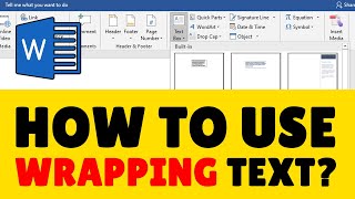 HOW TO USE WRAP TEXT IN MS WORD – Simple amp Easy Ways To Use Text Wrapping [upl. by Mariana]