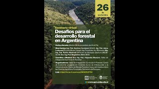 Seminario Virtual  Desafíos para el Desarrollo Forestal en Argentina [upl. by Bevis]