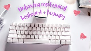 Unboxing Gigaware STK61 Mechanical keyboard ⌨️  keycaps 💜 [upl. by Driscoll]