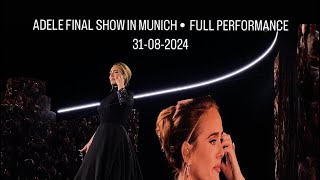 ADELE FINAL SHOW IN MUNICH • FULL PERFORMANCE 31082024 Front of stage view [upl. by Aschim]