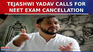 Tejashwi Yadav Demands Immediate NEET Exam Cancellation Accuses BJP of Diversion Tactics  Top News [upl. by Oiceladni]