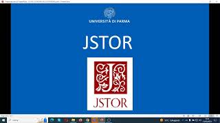 JSTOR  Introduzione alluso della banca dati [upl. by Hickey198]