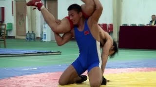 Freestyle Wrestling in China 角力  74kg Match [upl. by Novaat268]