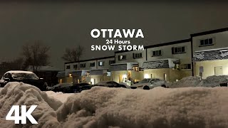 Snow Storm Ottawa Canada  Winter Walking Vlog 2023 in 4K 60 fps HDR [upl. by Rodman77]