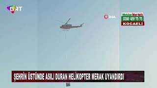 Şehrin üstünde asılı duran helikopter merak uyandırdı gerçek sonradan anlaşıldı [upl. by Eniad281]