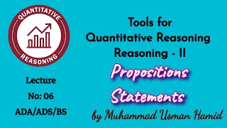 Tools for Quantitative Reasoning  Lecture 06  ADA  ADS  BS  BZU  UoS HEC QREA108 [upl. by Ecniv]