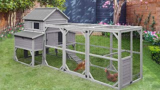 Aivituvin AIR46 Large Chicken Coop with Run for 8 10 Chickens [upl. by Kalagher]