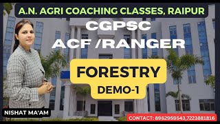 DEMO1 FORESTRY FOR CGPSC ACF AND FOREST RANGER BY NISHAT MAM [upl. by Twila]