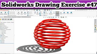 Solidworks Tutorial  47  Spring Ball design in Solidworks [upl. by Hilario]