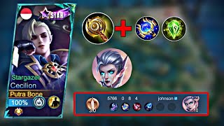 CARA CECILION MENANG LANING PHASE LAWAN HERO EDORABEST BUILD CECILION 2024MOBILE LEGEND [upl. by Eicyak]