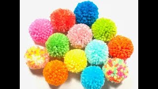 Como hacer pompones con los dedos fácil y rápidohow to make pom poms quick and easy DIY [upl. by Katzman]