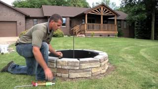 Natural Concrete Products 44quot Wood Burning Fire Pit Kit Installation VideoHD [upl. by Odlawso857]