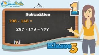 Minus rechnen Zahlen subtrahieren Subtraktion  Klasse 5 ★ Übung 1 [upl. by Alket]