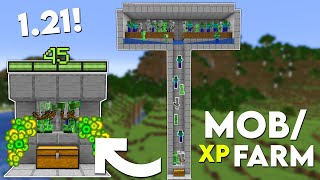 Minecraft EASY MOB XP FARM TUTORIAL 1211 Without Mob Spawner [upl. by Alliber518]