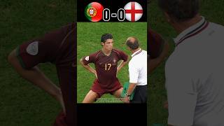 Portugal 🇵🇹 VS England 🏴󠁧󠁢󠁥󠁮󠁧󠁿 2006 World Cup Semi Final Ronaldo youtube football shorts [upl. by Eecrad]