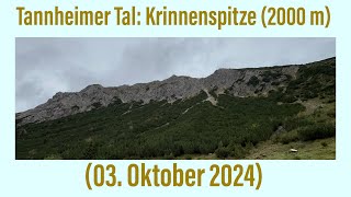 Tannheimer Tal Krinnenspitze 2000 m ￼03 Oktober 2024 ￼￼ [upl. by Netfa]