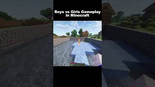 Boys vs Girls Gameplay In Minecraft minecraft minecraftjokeshindi funny [upl. by Dohsar]