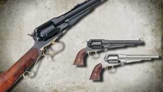 Uberti 1858 New Army and Target Carbine Black Powder Revolvers [upl. by Cobby]