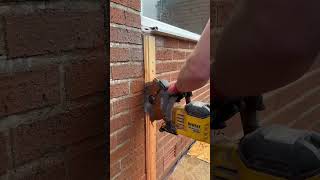 dewaltuk7821 Cut off saw in action on this brick out bi folding doors [upl. by Mariken]