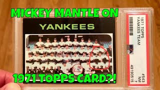 Littleknown Mickey Mantle 1971 Topps baseball card [upl. by Trey538]