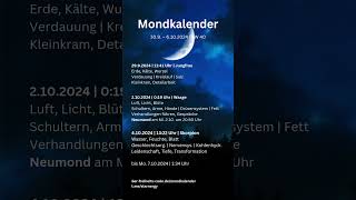 Mondkalender KW40 2024 mondkalender [upl. by Hansen]