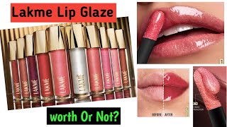 Lakme Glitterati Nonsticky Hydrating Lip Glaze Review amp swatch [upl. by Weirick]