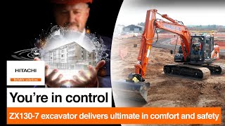 Hitachi ZX1307 excavator delivers ultimate in comfort and safety [upl. by Elitnahc]