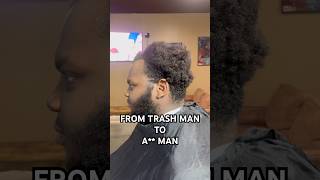 From trash man to a man barber haircut barbershop [upl. by Flss]