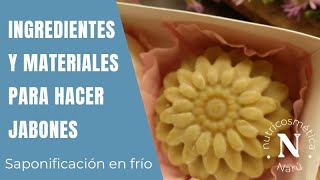 Ingredientes y materiales para elaborar Jabones de Saponificación en frío [upl. by Rafaello449]