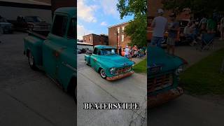 55 Chevy 3100 Pickup at Beatersville Preview Party 🥳 truck chevrolet exhaustsound [upl. by Court]