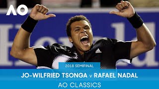 JoWilfried Tsonga v Rafael Nadal  Australian Open 2008 Semifinal [upl. by Christoper]