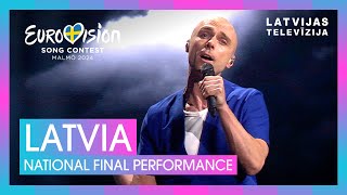 Dons  Hollow  Latvia 🇱🇻  National Final Performance  Eurovision 2024 [upl. by Aihselat]