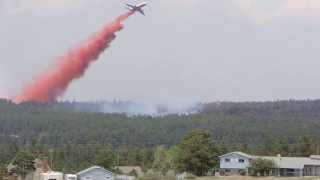 06132013 Black Forest Fire DC10 slurry drop [upl. by Ulrika401]