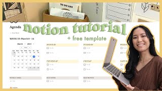 how to use notion 💻💡 notion setup tutorial  free template [upl. by Lianna918]