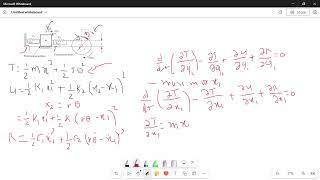 VIBRATION USING LAGRANGES EQUATION [upl. by Rance]