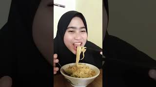 Chicken noodle is typical food from Indonesia I think mukbang mieayam foodlover [upl. by Ellekim]