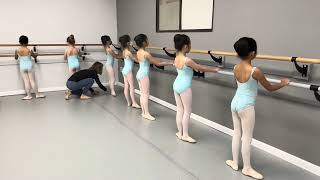 Regular class for girls 78 years old  Vaganova training in California dance ballet dancevideo [upl. by Nodearb]